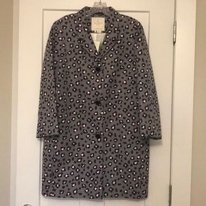 NWT Kate Spade Animal Print Coat Medium